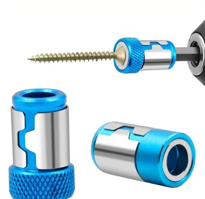 SET OF 3 MULTI COLOURED MAGNETIC RING SCREW HOLDERS FOR DRILL BITS PICK UP TOOL
