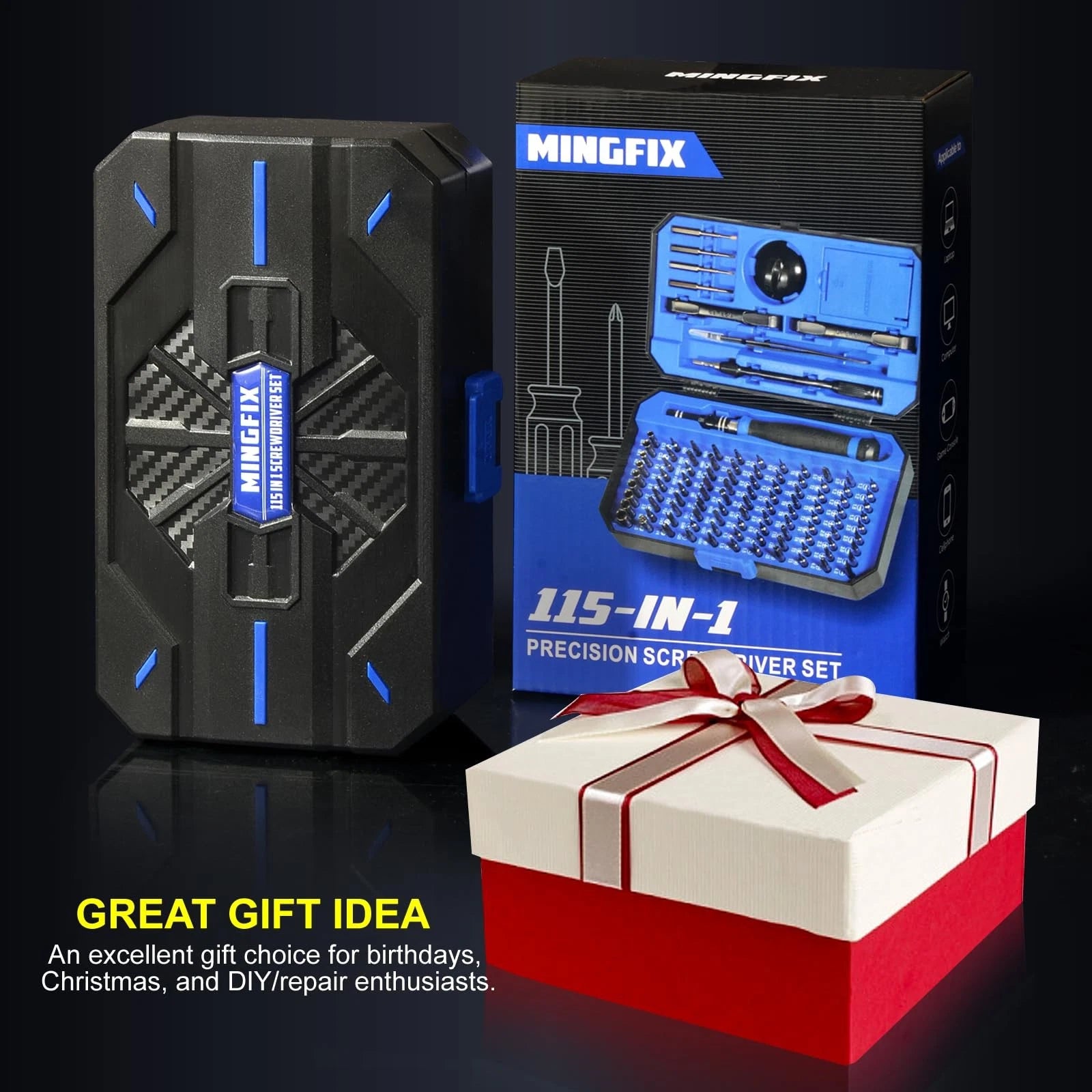 Small Precision Screwdriver Set with 103 Multi Bits, 115 in 1 Magnetic Repair...