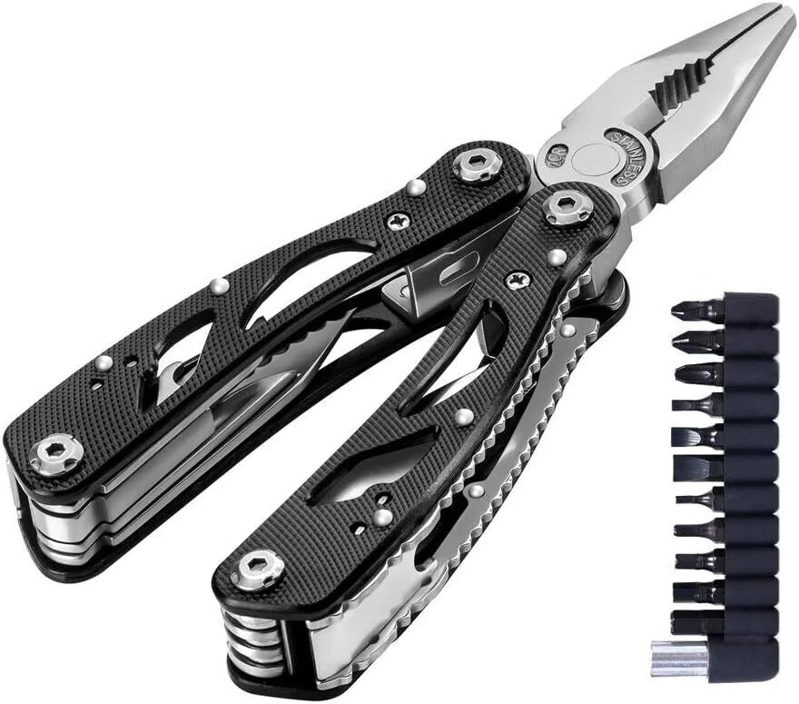 Multitool Pliers Set Stainless Steel Screwdriver Tool with 11 Screwdriver Bits