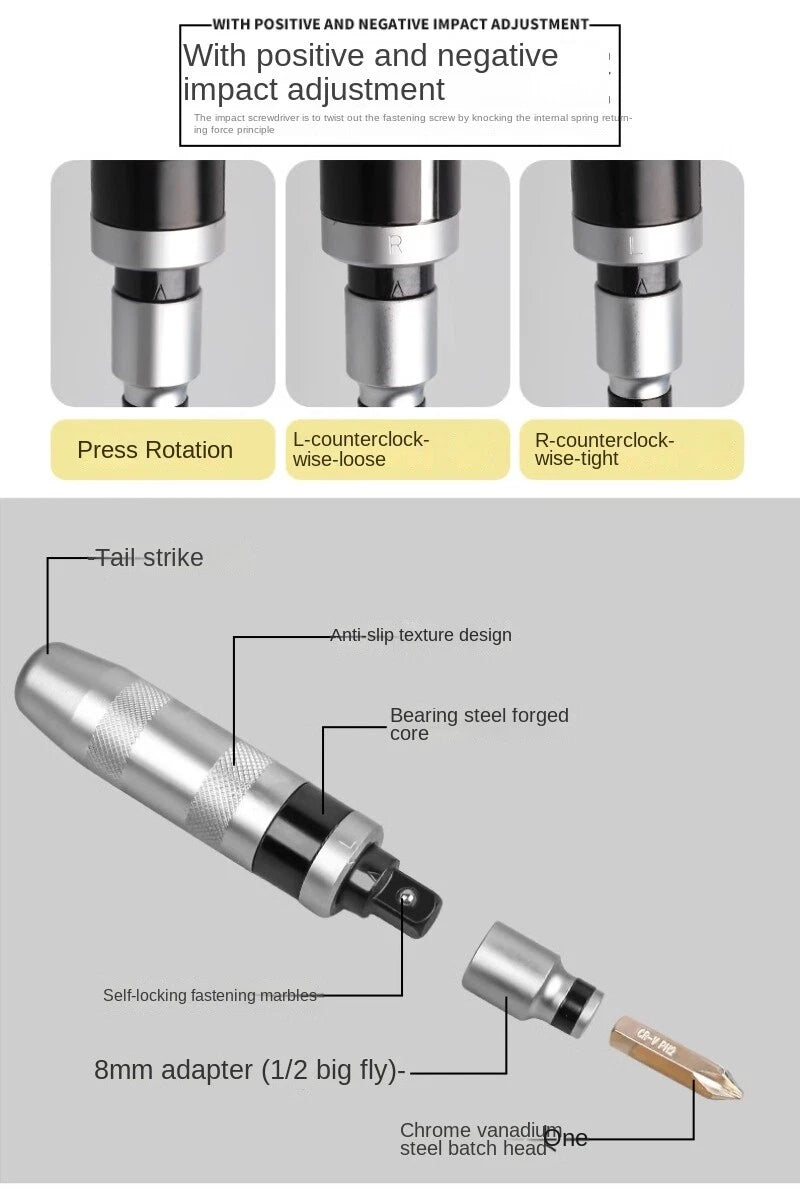 Impact Bit Screwdriver Set Multifunctional Combination Screw Removal Remover