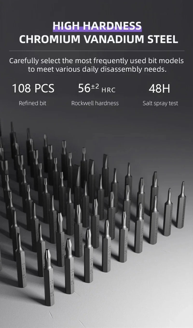 Multifunction 132 in 1 Phillips Slotted Screwdriver Set Precision ScrewdriverSet