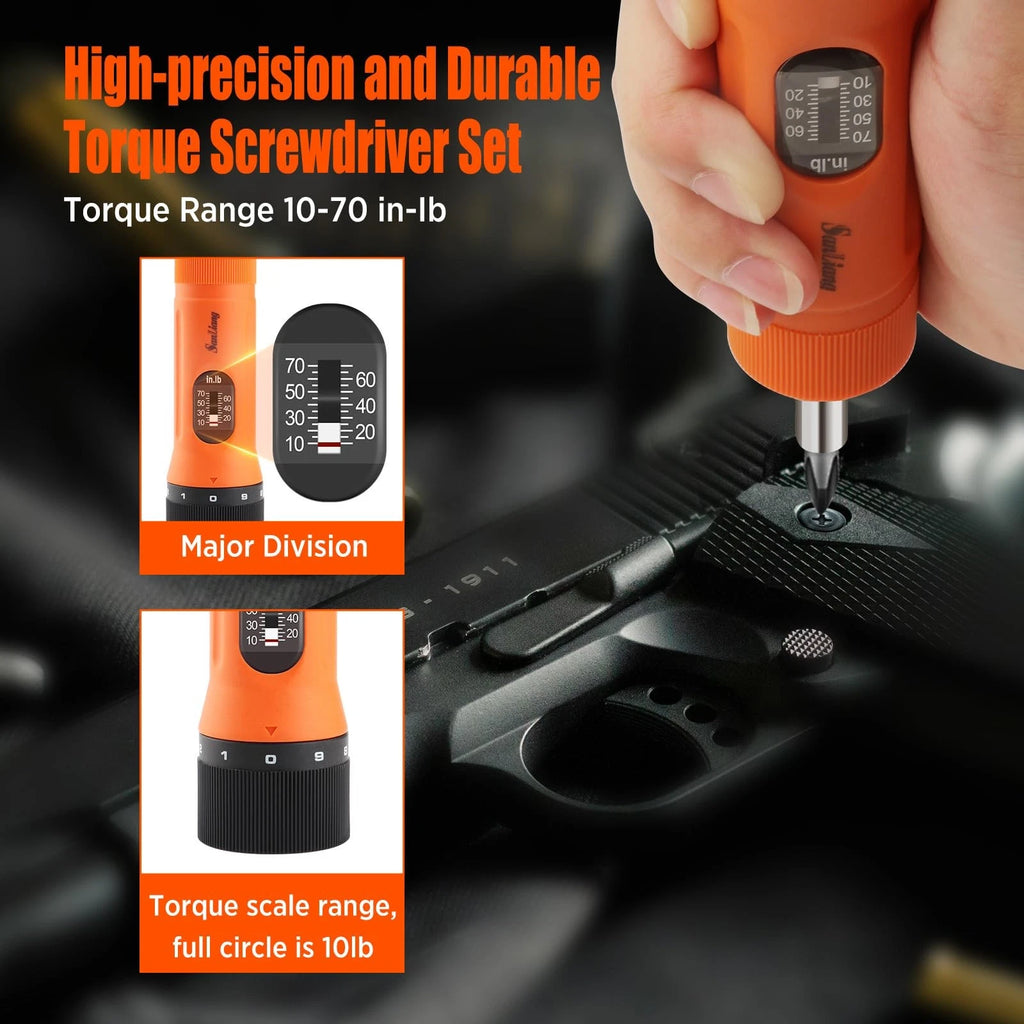 36Pcs Torque Screwdriver Wrench Driver Set 10-70 Inch Pounds lbs with 29 S2 B...
