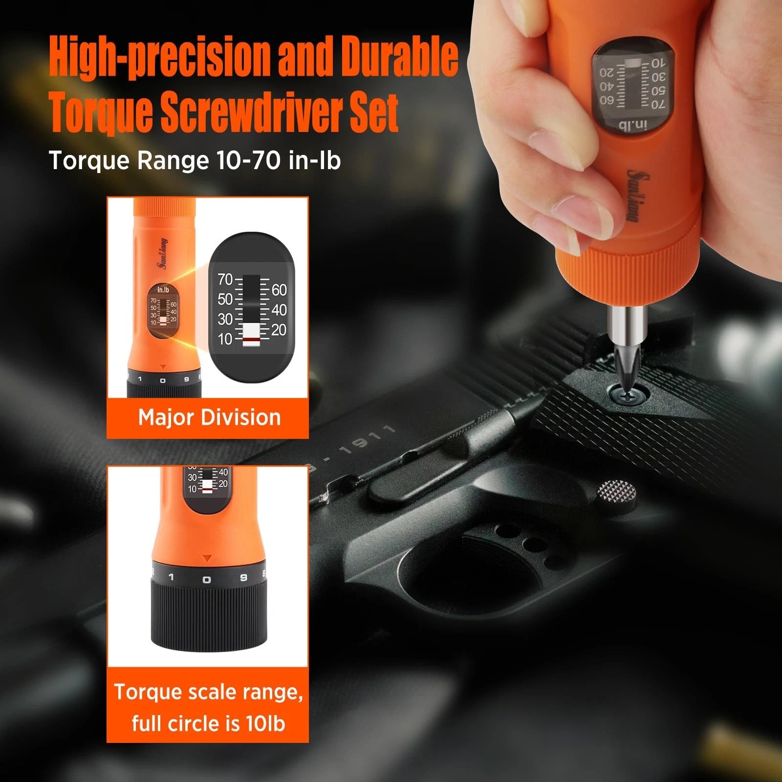 36Pcs Torque Screwdriver Wrench Driver Set 10-70 Inch Pounds lbs with 29 S2 B...