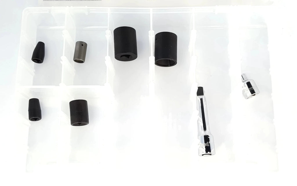 Tri Groove Tamper Proof Driver Socket Master Kit with Ratchet - Sizes #4 - #40