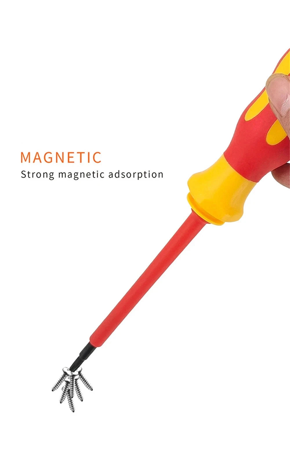 10Pcs Interchangeable Blade VDE Insulated Screwdriver Set with Case Magnetic