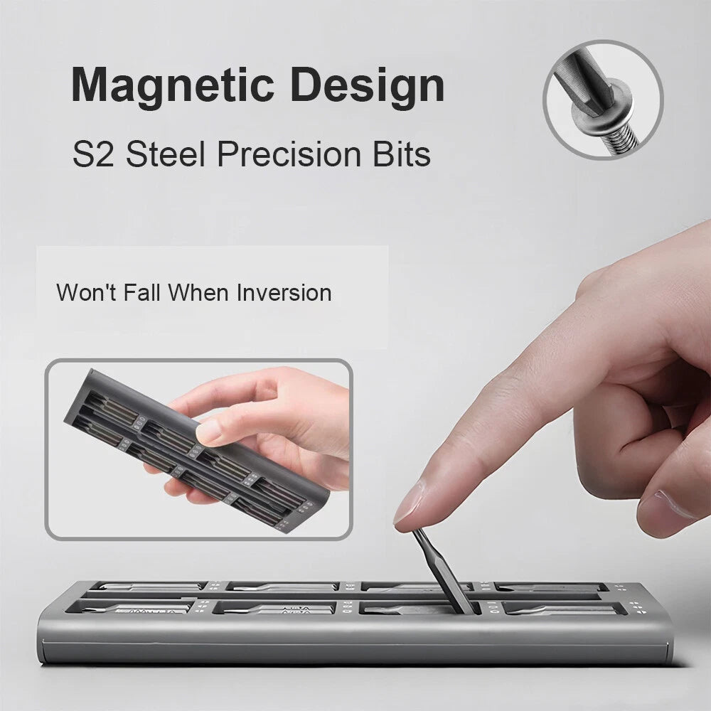 48 IN 1 Magnetic Mini Precision Screwdriver Set with Aluminum Case for PC Phone