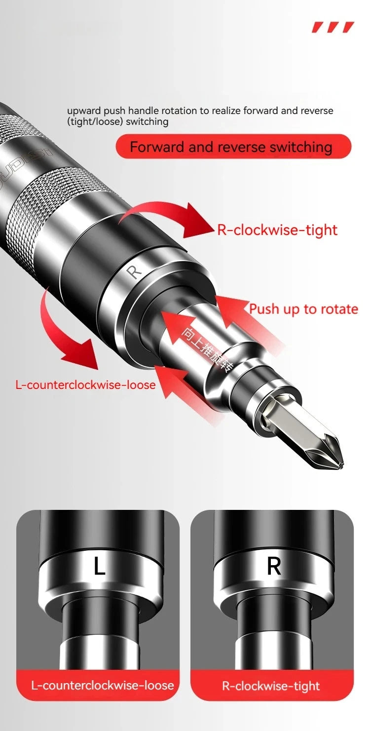7/13 PCS Impact Screwdriver Hand Manual Reversible Impact Driver Set Durable