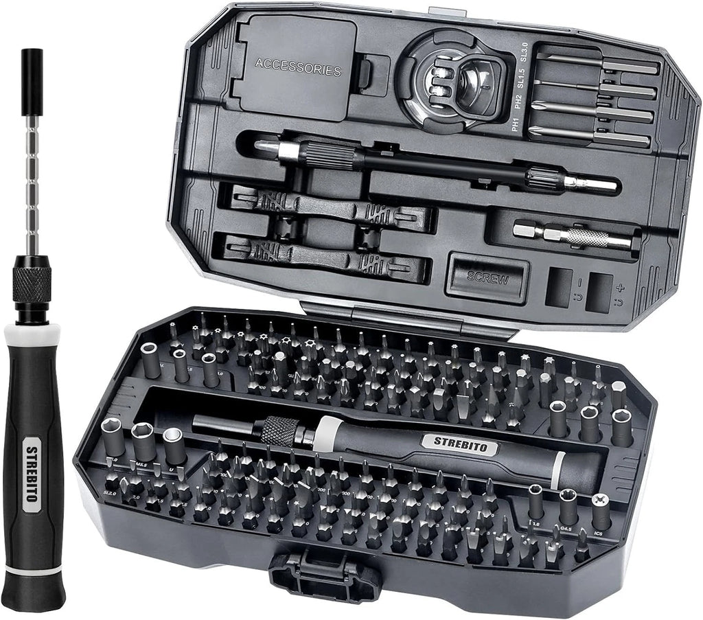Pro-Grade 153-in-1 Screwdriver Kit with Ergonomic Grip & Case for Gadgets