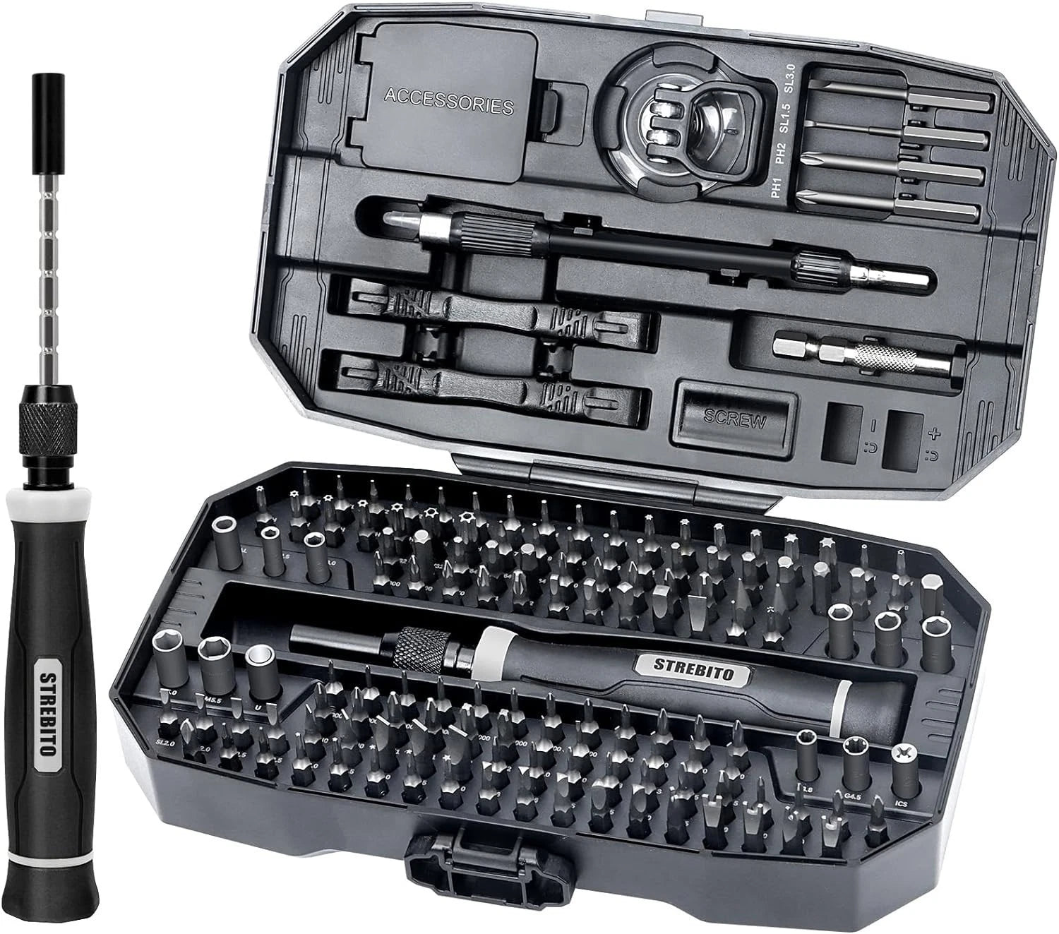 Pro-Grade 153-in-1 Screwdriver Kit with Ergonomic Grip & Case for Gadgets