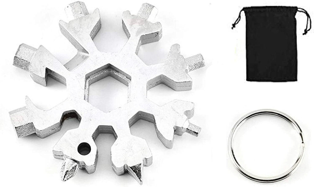 18 in 1 Snowflake Multi Tool Stainless Portable Steel Multi Tool for Outdoor