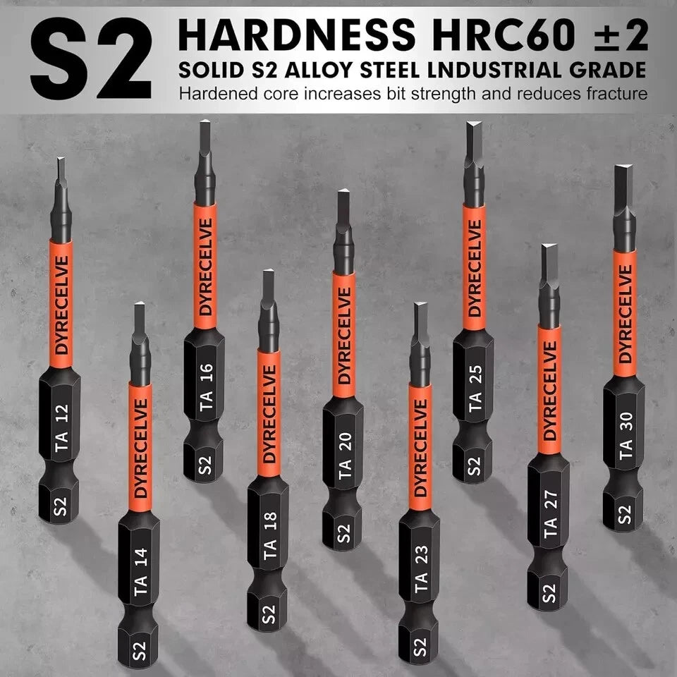 10-Pack Triangle Screwdriver Set Premium Steel Triangle Bit Long Magnetic Head