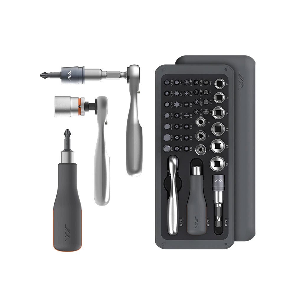 Polycarbonate and Alloy Steel Mini Ratchet and Screwdriver Set 41-Pieces B9