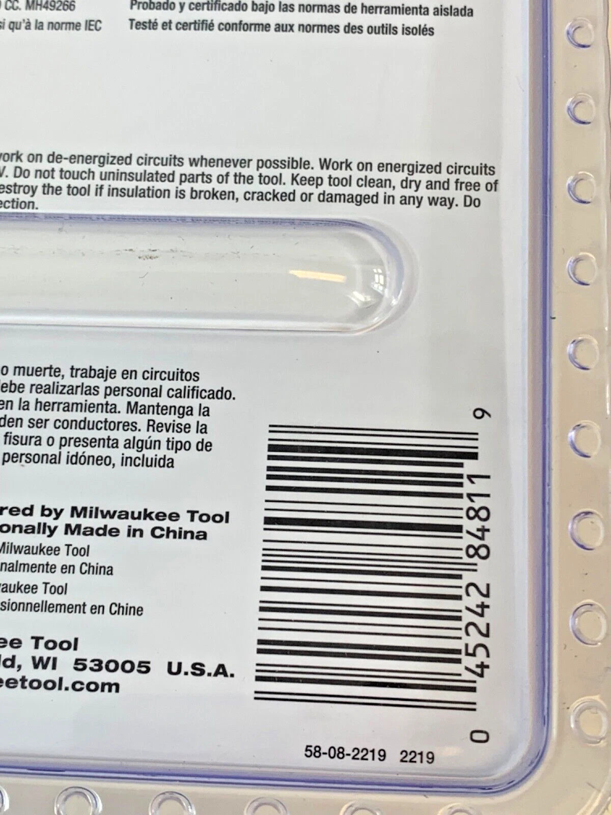 NEW Milwaukee 48-22-2219 1000V Insulated Slim Tip Screwdriver Set 4Pc NEW