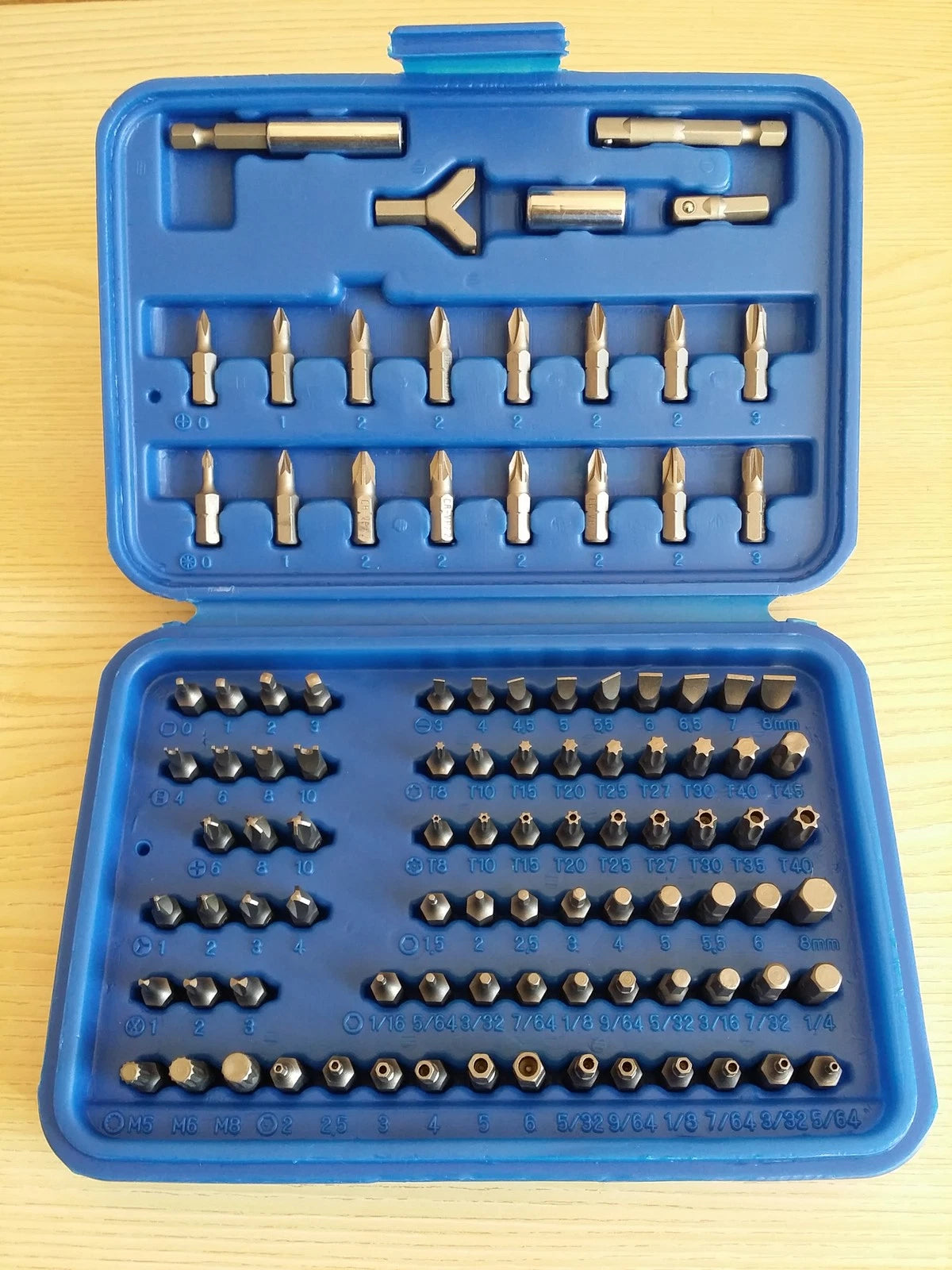 100pc Security Bit Set 4 Tamper Proof Torx Star Hex Tri Wing Torq Spline Square