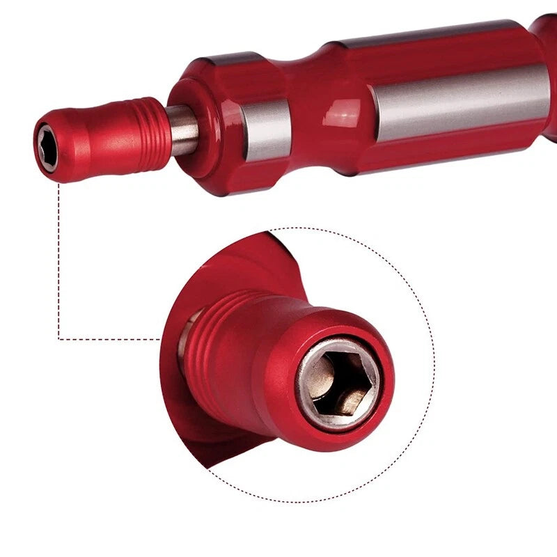 BROPPE 1/4" Hex Quick Change Screwdriver Handle Heavy Duty Bits Holder Magnetic