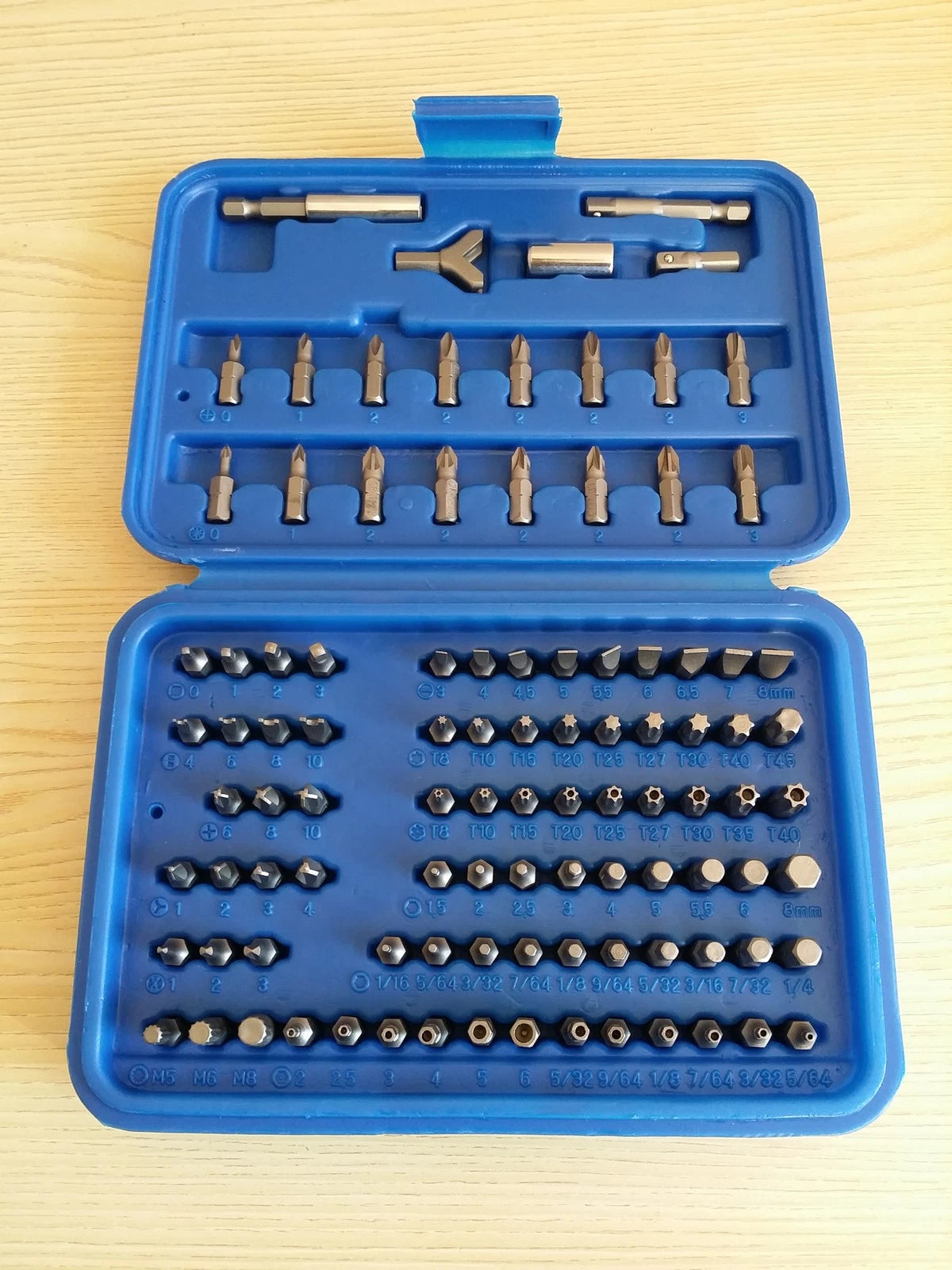 100pc Security Bit Set 4 Tamper Proof Torx Star Hex Tri Wing Torq Spline Square