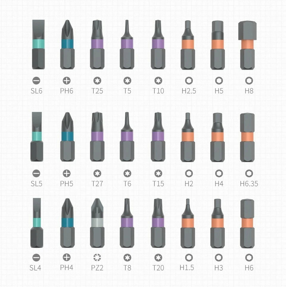 24 IN 1 Multi-Purpose Ratchet Wrench Screwdriver Magnetic Repair Bits Tool Set