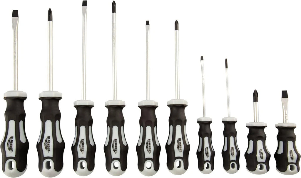 Xp 10 Piece Slotted & Phillips Screwdriver Set Plus Zippered Carrying Bag Precis