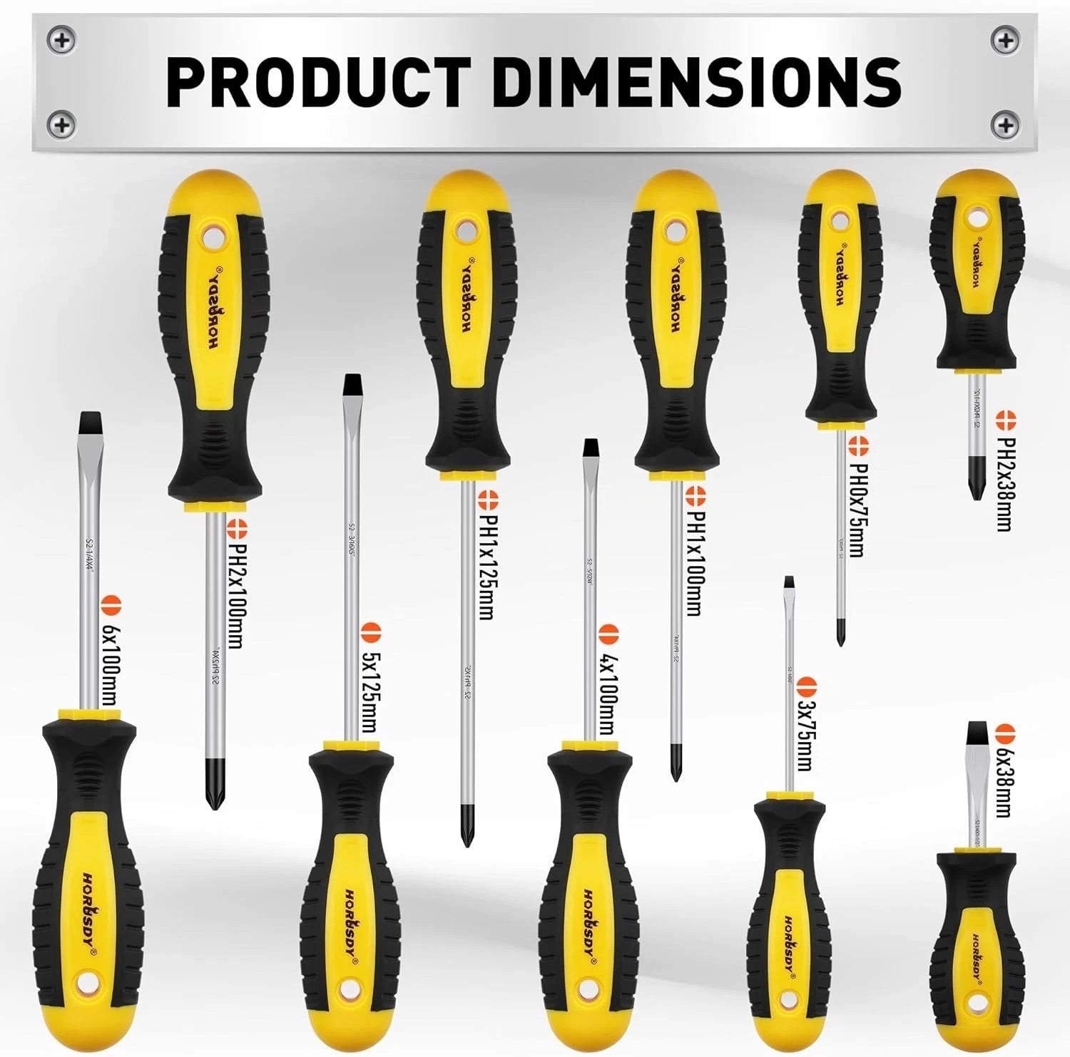 11-piece Magnetic Screwdriver Set with Case, 5 Phillips & 5 Flat Head