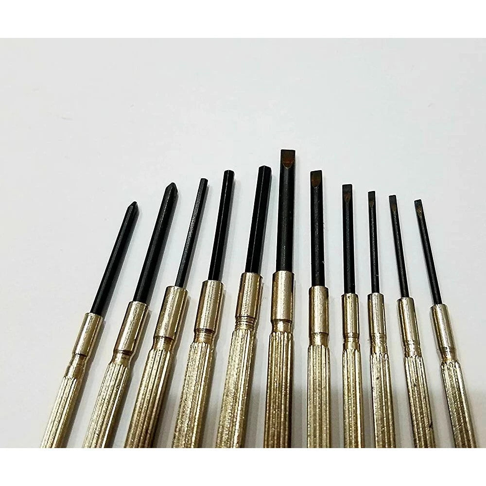 Kingman 11 Piece Precision Screwdriver Set w/case and Included NO.0  N1 Crossbar