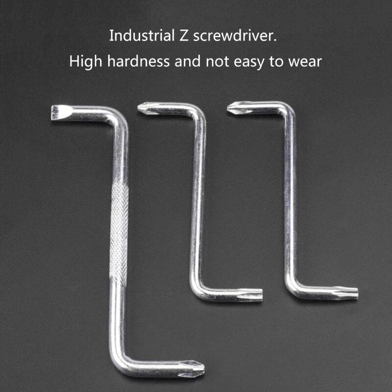 (Pack of 3) Screwdriver Set 3 Pieces ZType Double Head Offset Screwdrivers Set