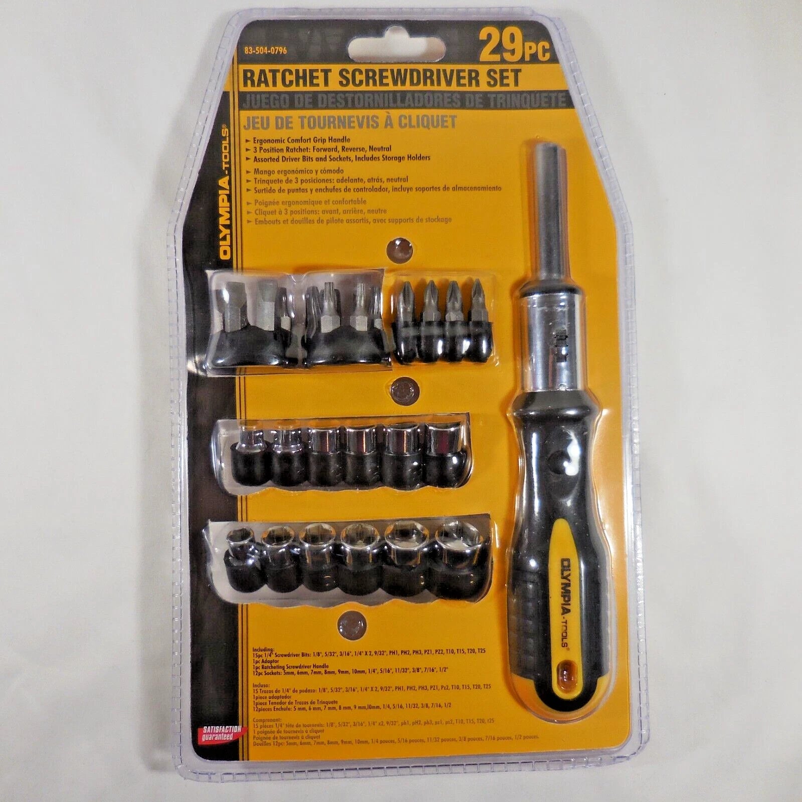 Olympia Tools Ratchet Screw Driver Set - 29 in 1 Socket and Screwdriver bits New