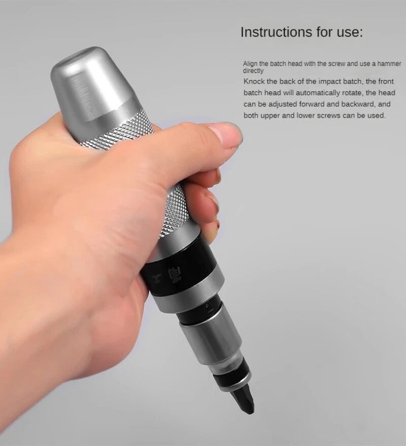 Impact Screwdriver Set Portable Heavy Duty Shockproof Screwdriver Chisel Tool