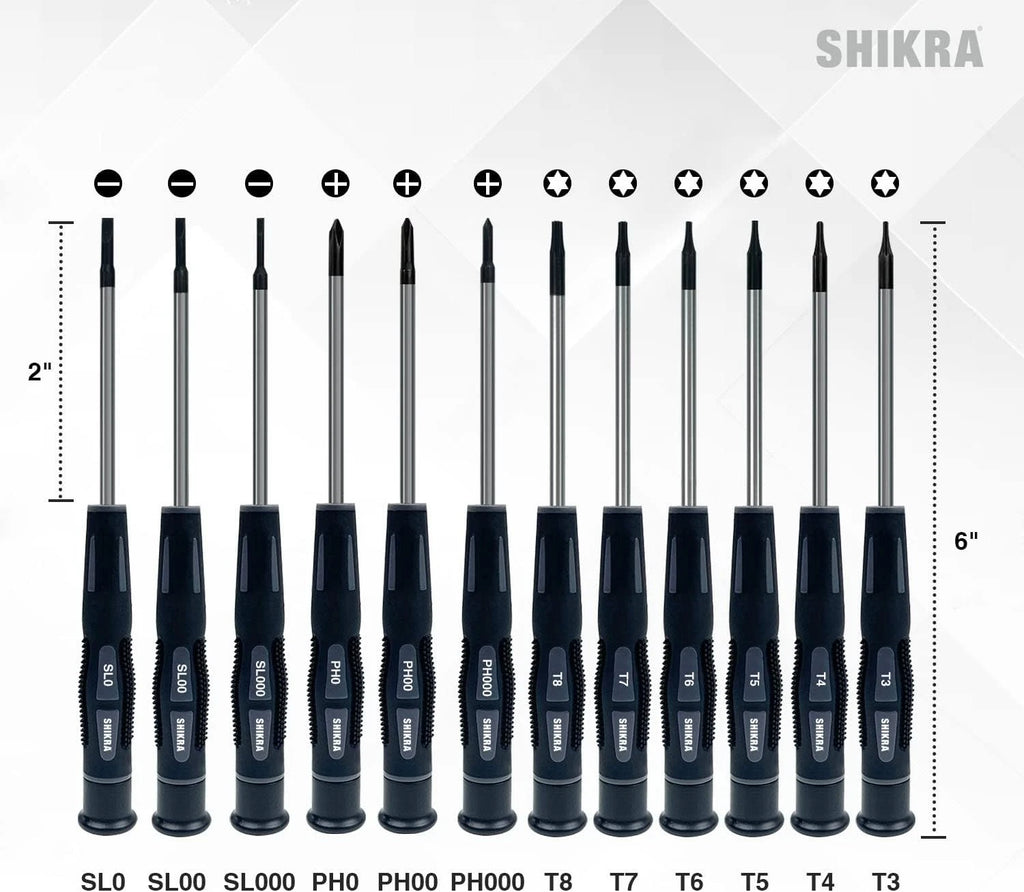 13 Piece Precision Screwdriver Set with Case, Torx, Phillips and Slotted Screwdr