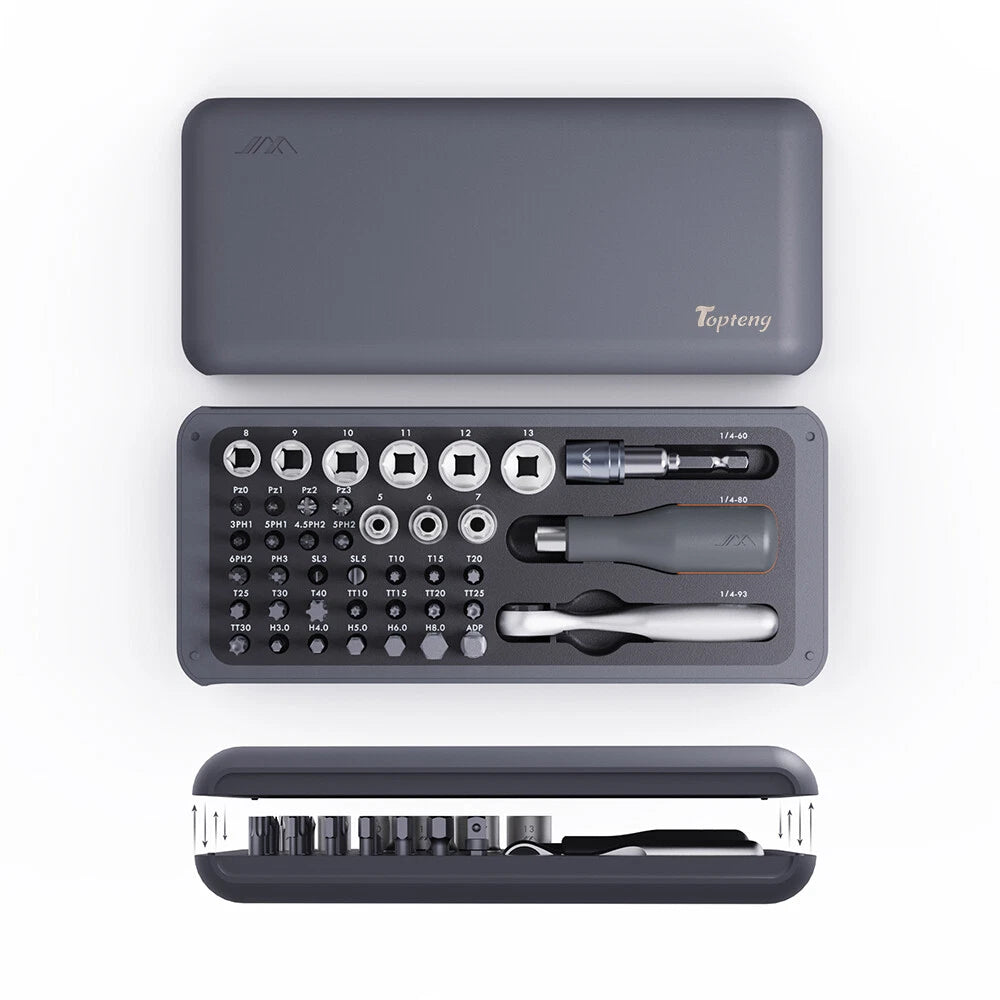 Polycarbonate and Alloy Steel Mini Ratchet and Screwdriver Set 41-Pieces B9