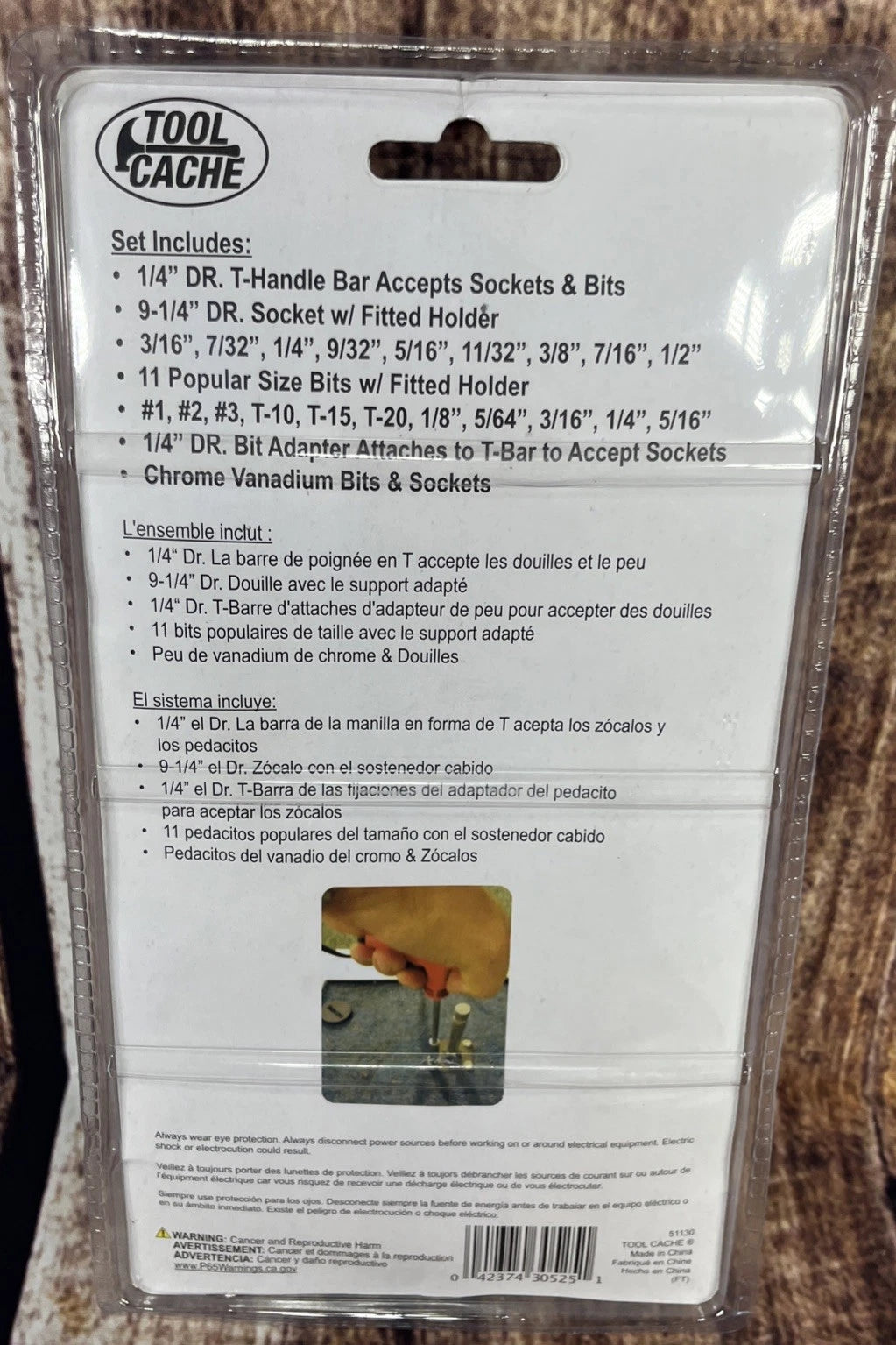 New Tool Cache T-Bar Driver 24 pc set Chrome Vanadium Sockets And Popular Bits