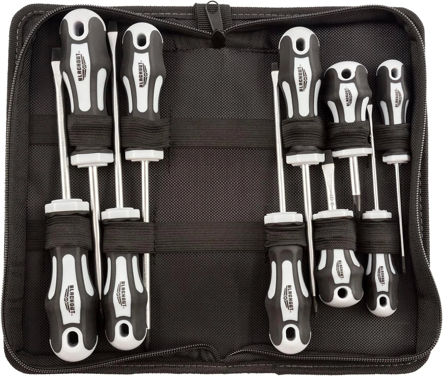 Xp 10 Piece Slotted & Phillips Screwdriver Set Plus Zippered Carrying Bag Precis