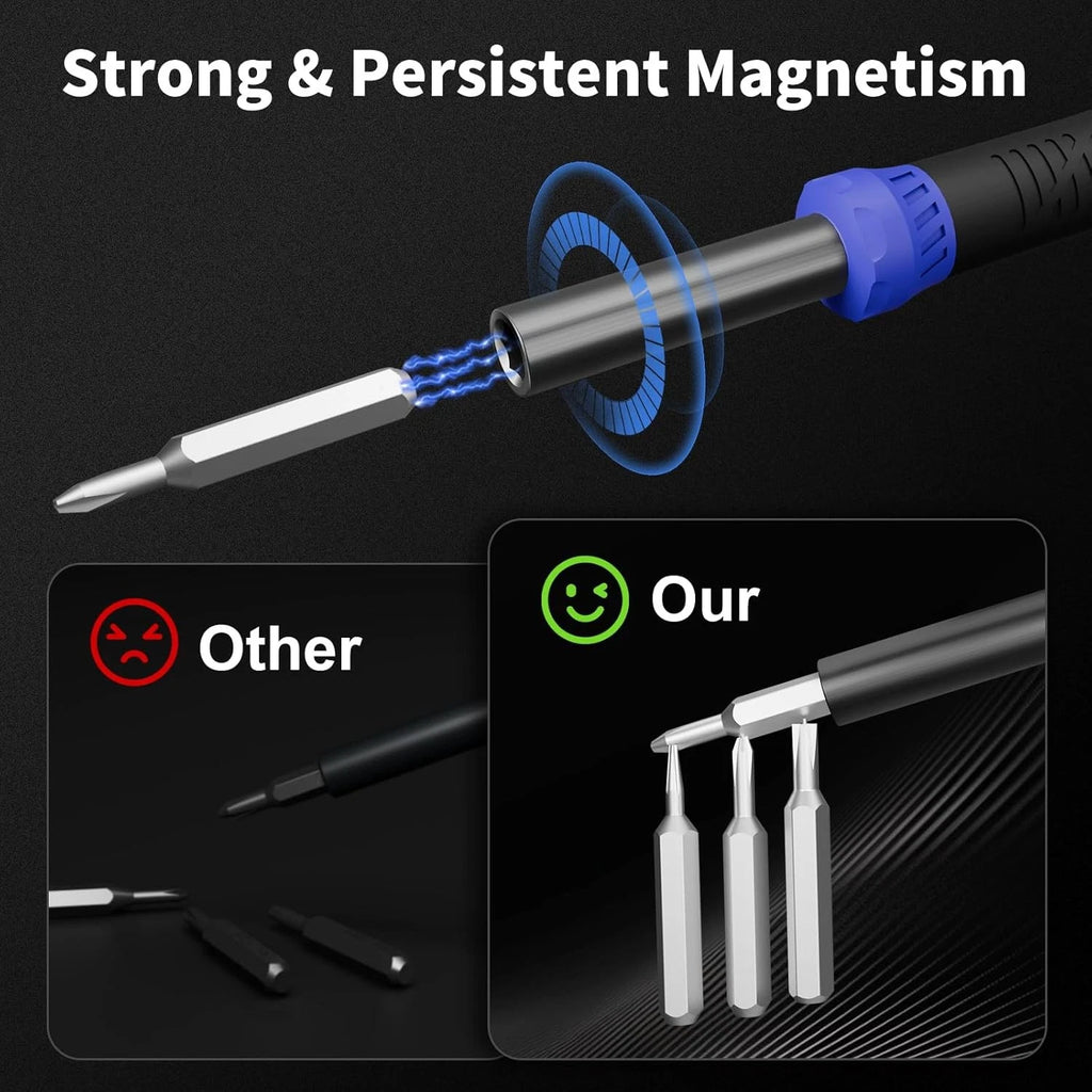 STREBITO Small Precision Screwdriver Set 64-Piece with Torx, Triwing, Pentalobe,