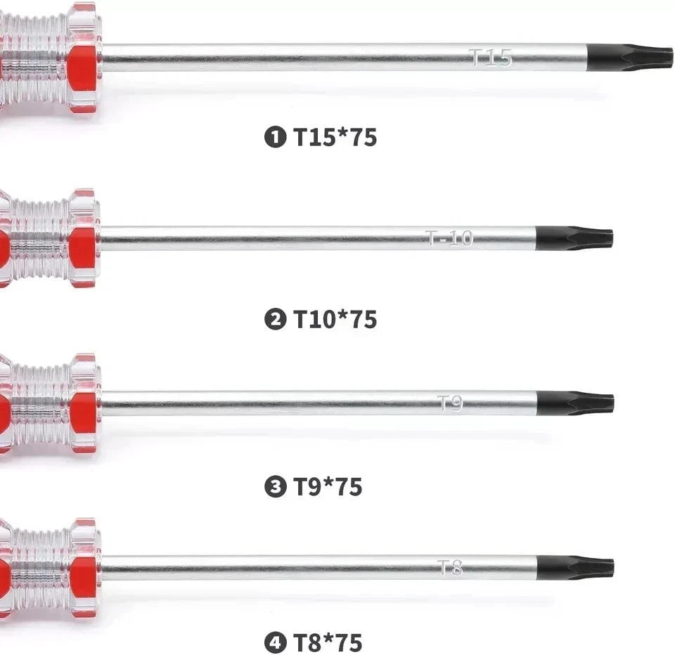 Piutouyar 8PCS Magnetic Torx Screwdrivers Set Security Screwdriver T8 T9 T15 T15