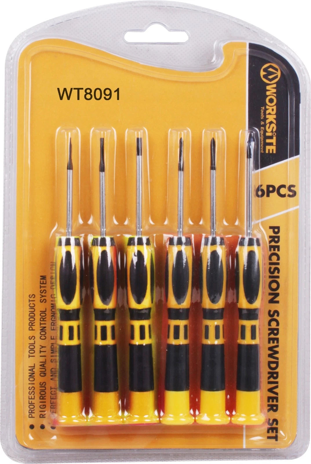 Worksite WT8091 Pro. 6pcs Precision Screwdriver Set Repair Tool