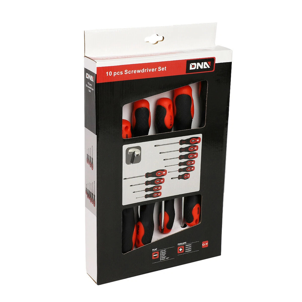 10 Pcs Precision Machined Magnetic Tips Screwdriver Set Hand Work Twisting Tools