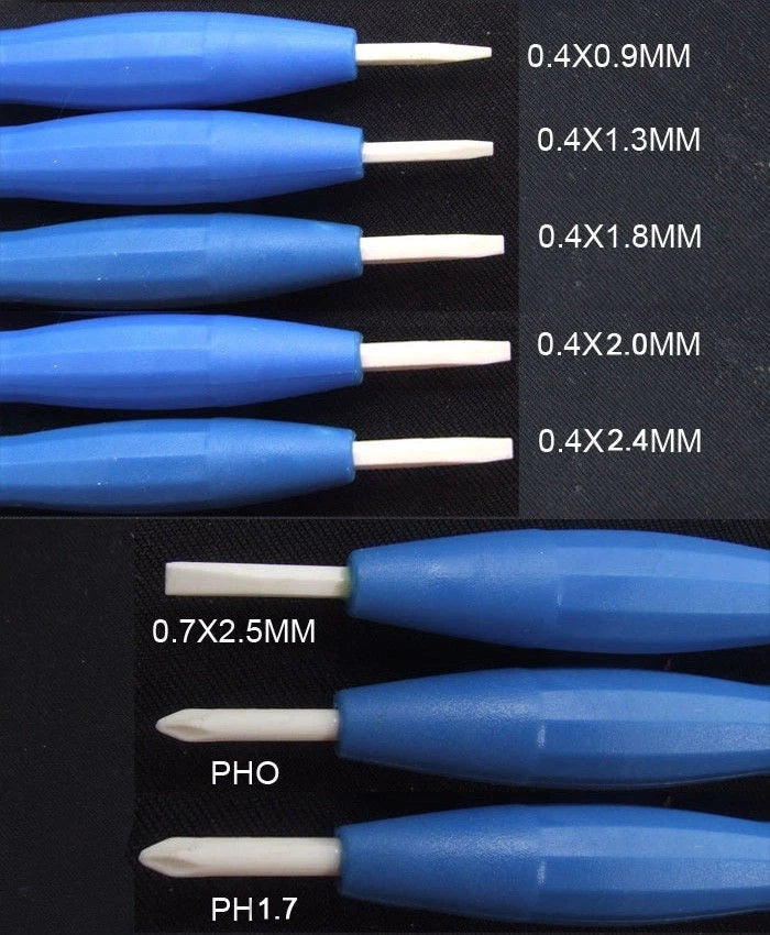 8x Ceramic Screwdriver Tool Anti static Non magnetic conductive  /retail package