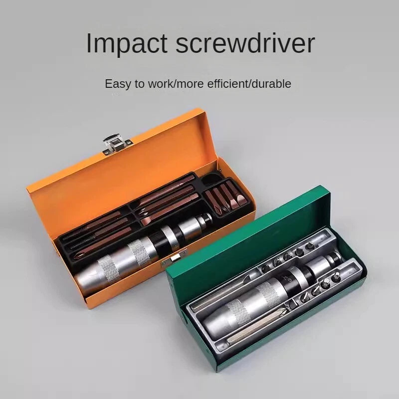 Impact Screwdriver Set Portable Heavy Duty Shockproof Screwdriver Chisel Tool