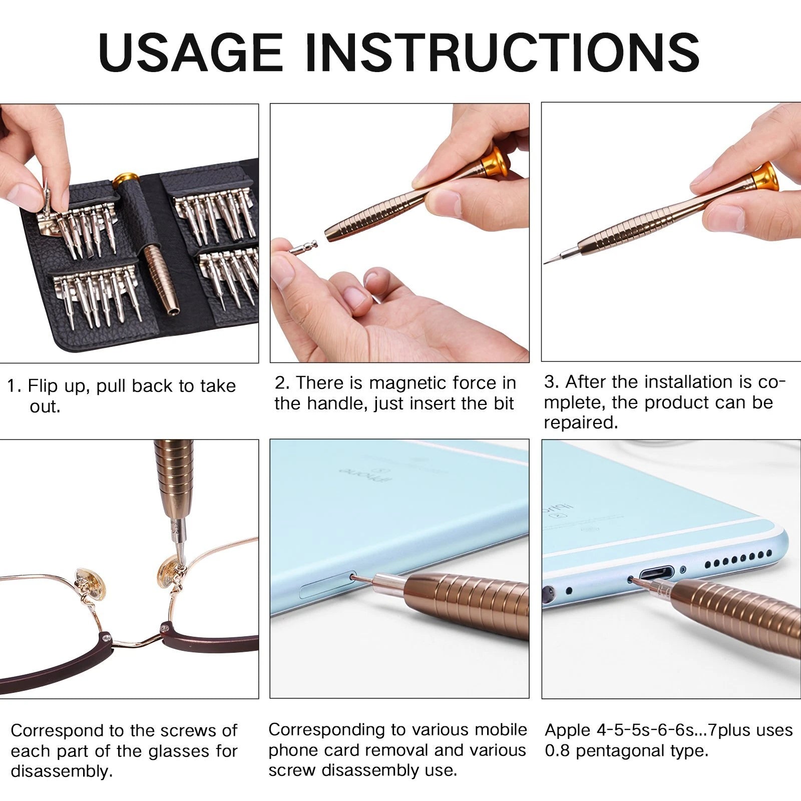 25 in 1 Screwdriver Set Torx Tools For MacBook iPhone X Samsung PC Tablet Laptop