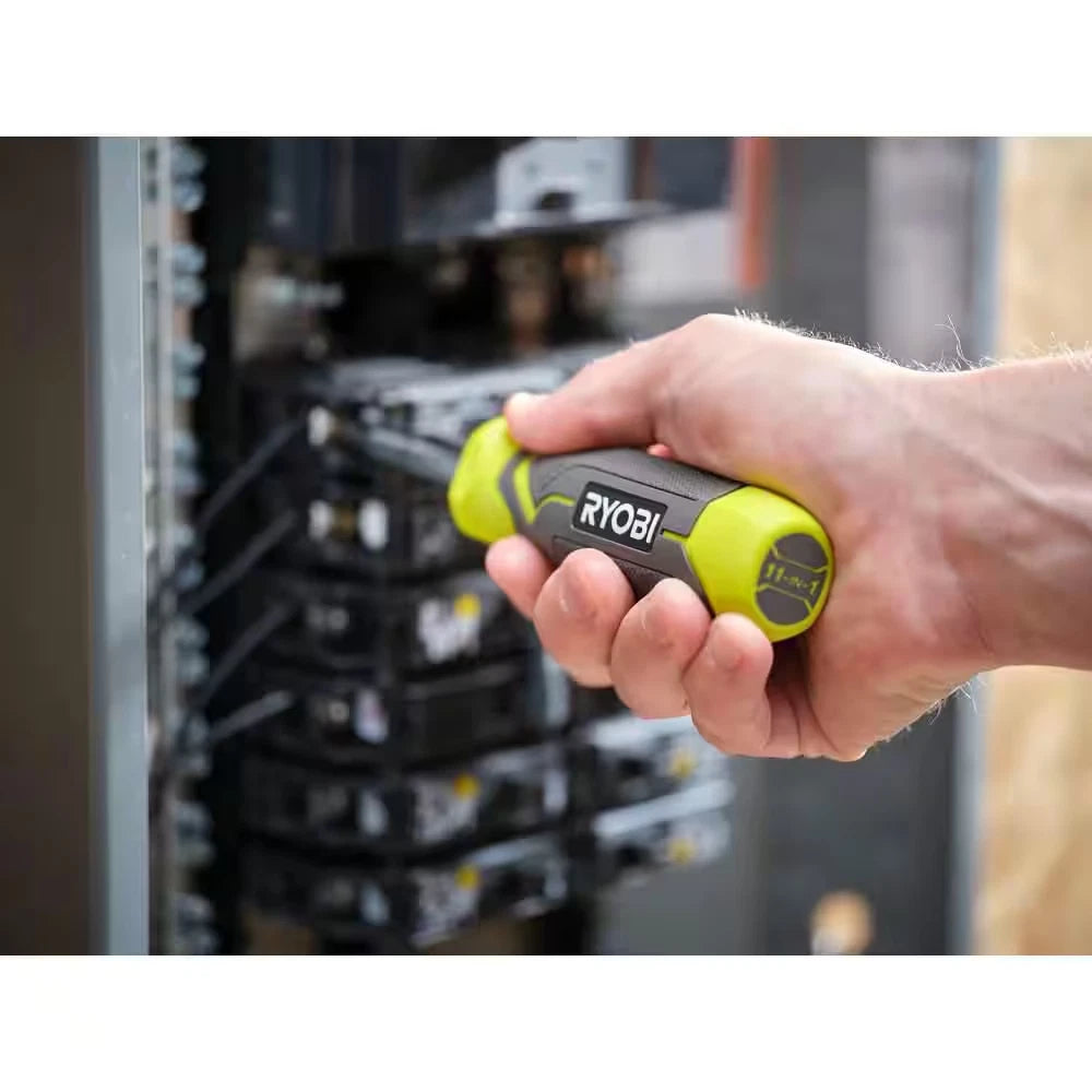 NEW Ryobi Multi-Bit 11in1 Screwdriver Cushion Grip Handle Bits and Nut Drivers