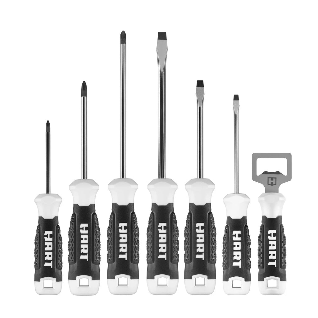 HART 2-Pk 6pc Screwdriver Set +Bottle Opener, Magnetic Tip, Philips, Flathead 🆕