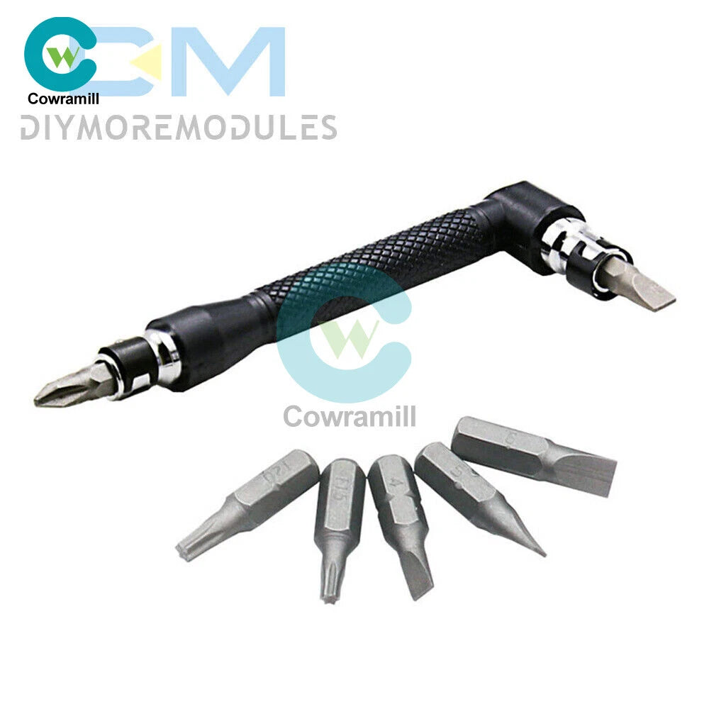 Dual Head L-shaped Socket Wrench 1/4" 6.35mm Screwdriver Bits Kit Bit Drill Set