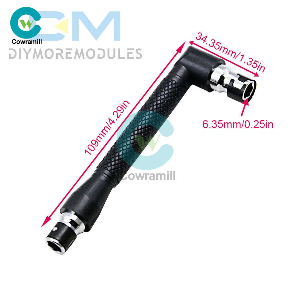 Dual Head L-shaped Socket Wrench 1/4" 6.35mm Screwdriver Bits Kit Bit Drill Set