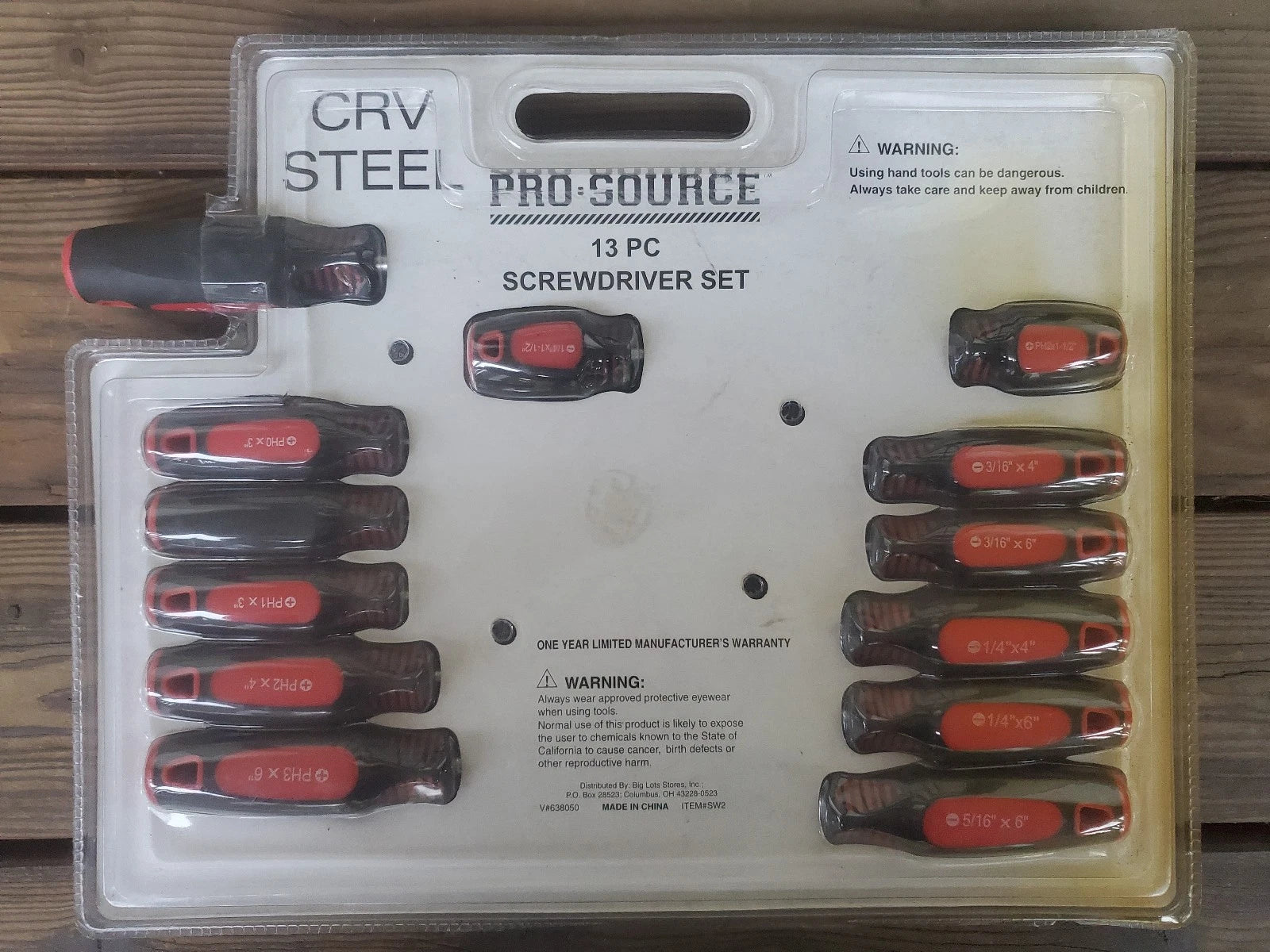 ProSource 13 piece screwdriver set chrome vanadium unopened