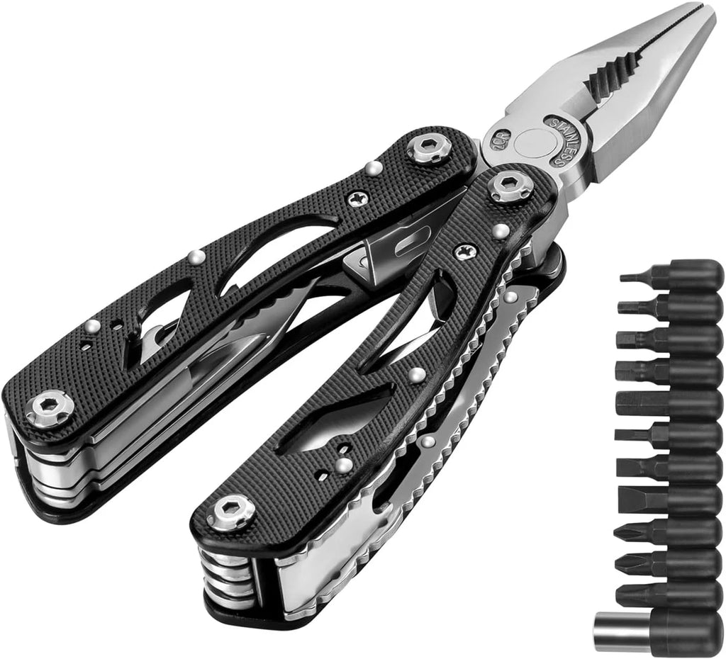 Multitool Pliers Set Stainless Steel Screwdriver Tool with 11 Screwdriver Bits