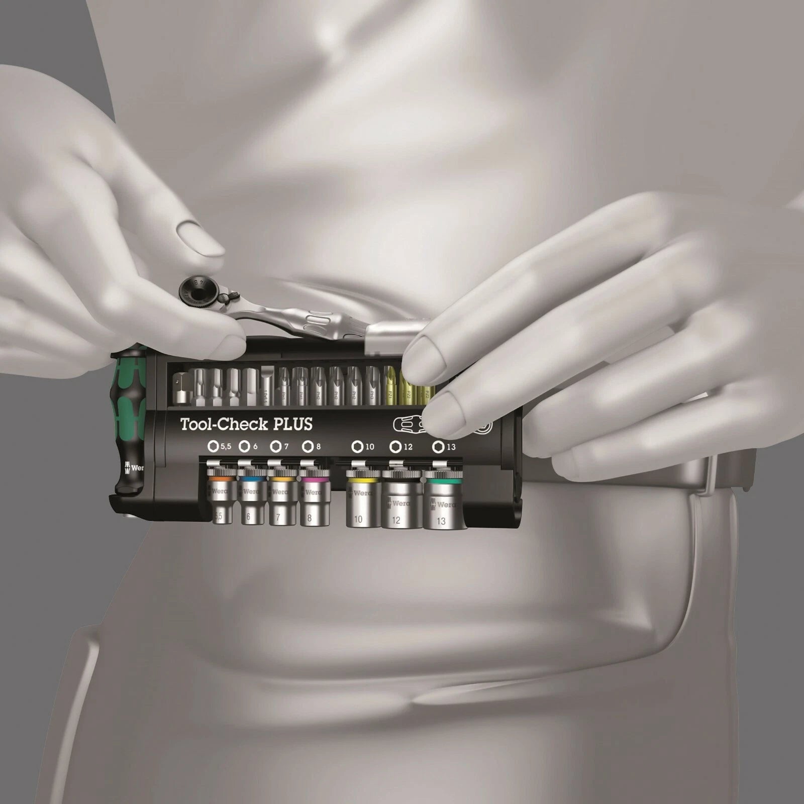 Wera Bicycle Set 3 Zyklop Mini Ratchet Bit Set 1/4" Drive Metric 05004172001