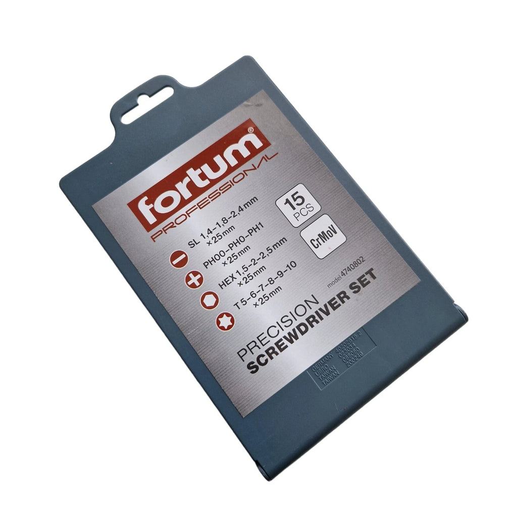 Fortum Professional Precision Screwdriver Set 15 Pcs CrMoV Discontinued