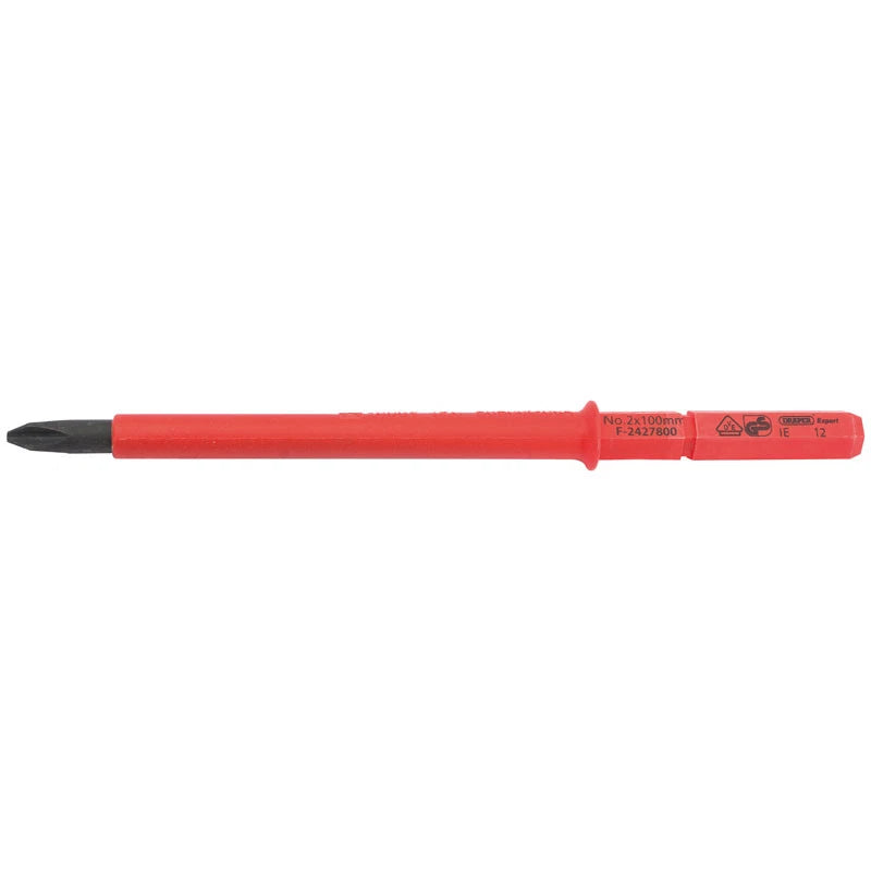 Draper PH2 x 100mm VDE Interchangeable Blade for Screwdriver Set 05721 & 05776