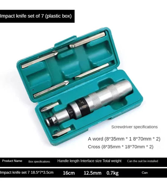 Impact Screwdriver Set Portable Heavy Duty Shockproof Screwdriver Chisel Tool