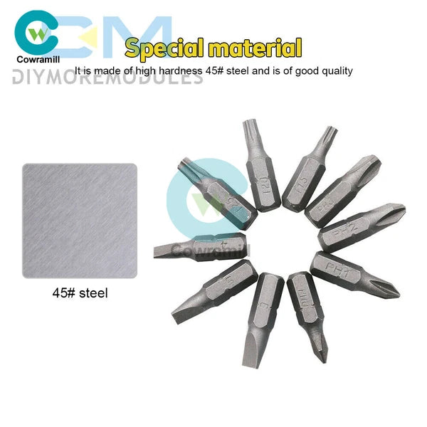 Dual Head L-shaped Socket Wrench 1/4" 6.35mm Screwdriver Bits Kit Bit Drill Set