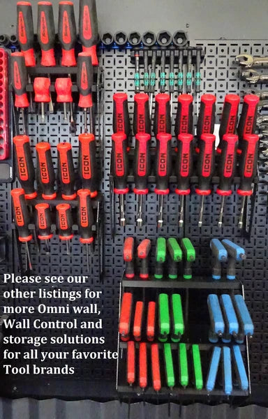 US General Icon hutch mount Organizer holder for ICON Snap on T handle hex allen